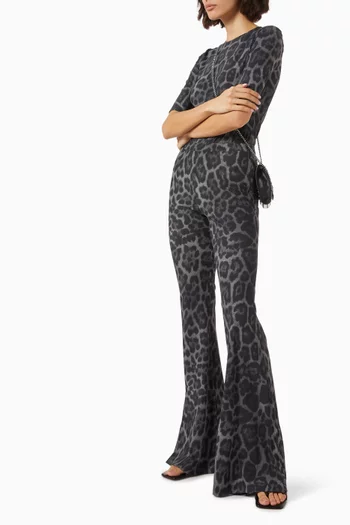 Leopard-print Top in in Nylon Blend