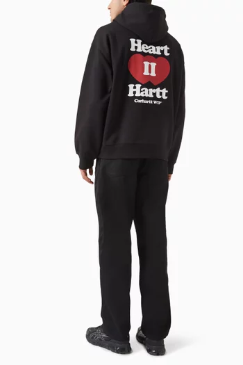 Hooded Heart II Zip Hoodie in Cotton-blend