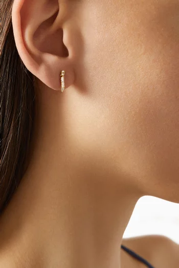 Oula Arabic Letter 'Alef' Diamond Earrings in 18kt Gold