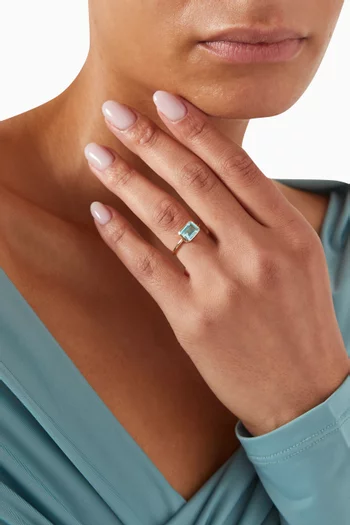 Topaz Bezel Ring in 14kt Yellow Gold