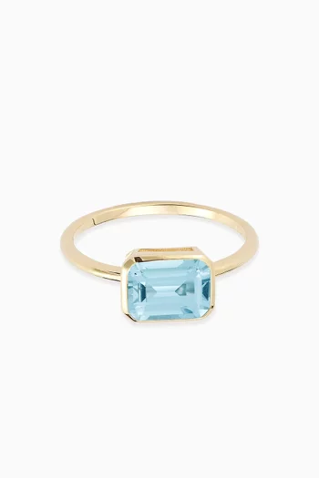 Topaz Bezel Ring in 14kt Yellow Gold