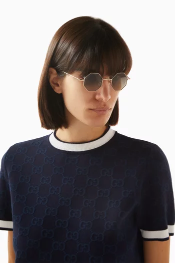 Irregular Sunglasses in Metal