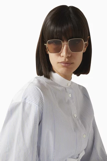 Square Frame Sunglasses in Metal