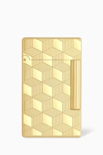 Initial Guilloche Lighter in Brass