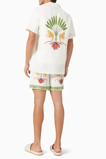 قميص بطبعة تيتي كتان