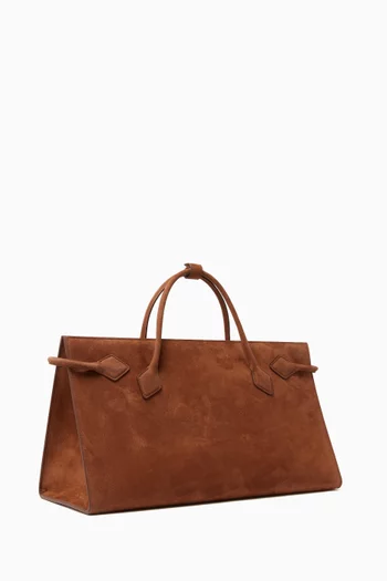 Medium Le Teckel Tote Bag in Nubuck Leather