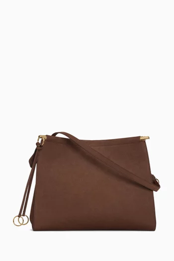 Medium Le Click Square Bag in Nubuck Leather