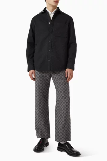 قميص بشعار حرفي GG قنب