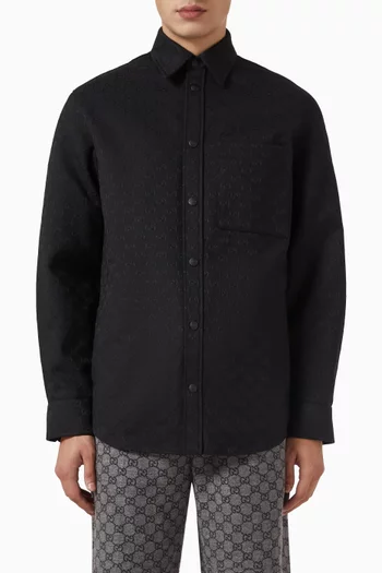 قميص بشعار حرفي GG قنب