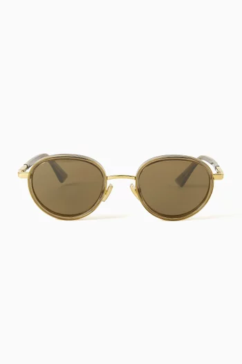 D-frame Sunglasses in Metal