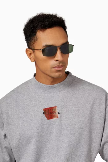 Rectangle Sunglasses in Metal