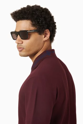 Square-frame Sunglasses in Acetate