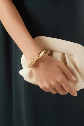 Eny Puff Cuff Bracelet in 18kt Gold-plated Brass