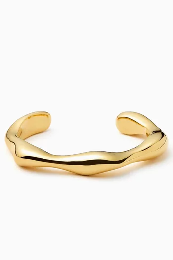 Eny Puff Cuff Bracelet in 18kt Gold-plated Brass