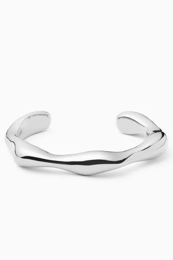 Eny Puff Cuff Bracelet in Silver Rhodium-plated