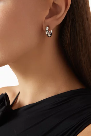 Eny Puffy Mini Hoop Earrings in Sterling Silver