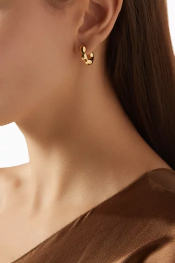 Eny Puffy Mini Hoop Earrings in 18kt Gold-plated Vermeil