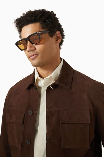 نظارة شمسية ليلو بإطار مربع أسيتات