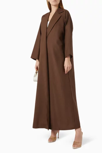 Collar Abaya in Cotton-twill
