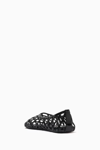 Cage Ballet Flats in Patent Leather