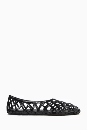 Cage Ballet Flats in Patent Leather