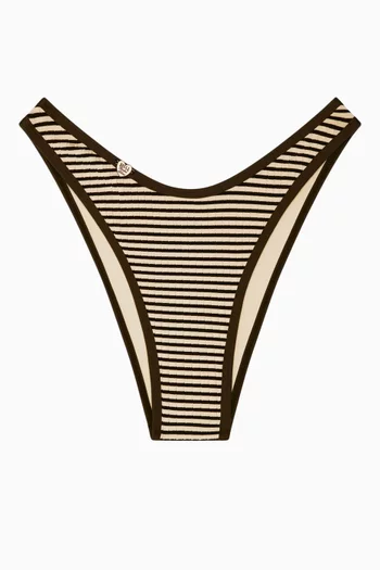 x Bella Hadid Dove Striped Bikini Briefs