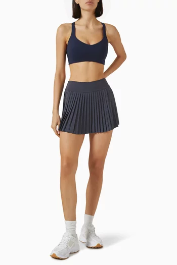 Pleated Mini Skirt in Nylon Blend