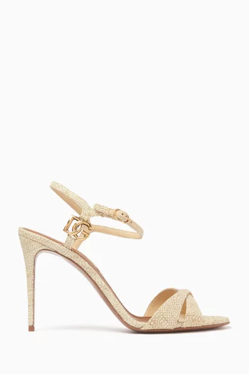 Criss-cross Sandals in Raffia