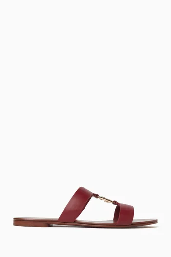Bianca Logo Sandals in Leather