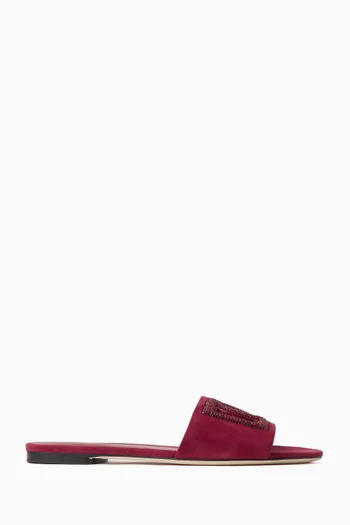 Bianca Logo-detail Slides in Suede