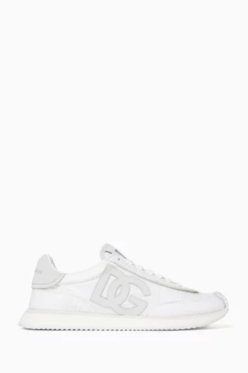Aria Low-top Sneakers in Nylon & Leather
