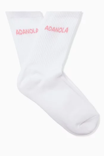 Logo Socks in Organic Cotton-blend