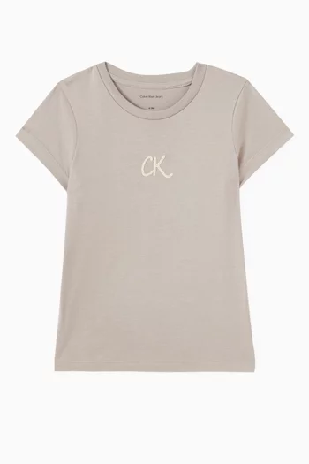 Logo Crew Neck T-shirt in Cotton