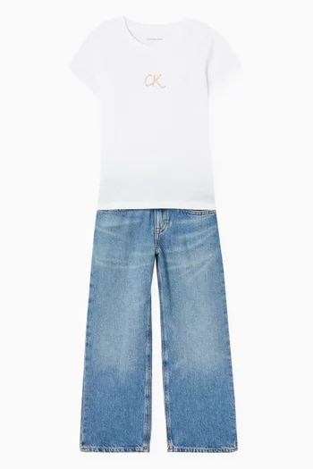 Logo Crew Neck T-shirt in Cotton
