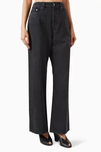 بنطال جينز دين بقصة ساق واسعة دينم