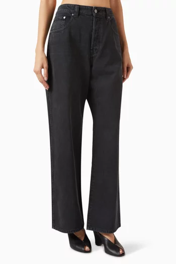 بنطال جينز وينسلو بقصة ساق واسعة دينم