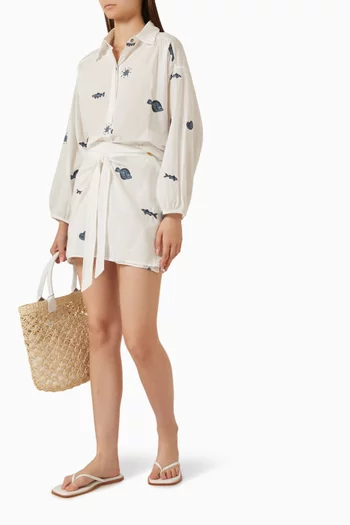 Maggie Wrap Shorts in Cotton