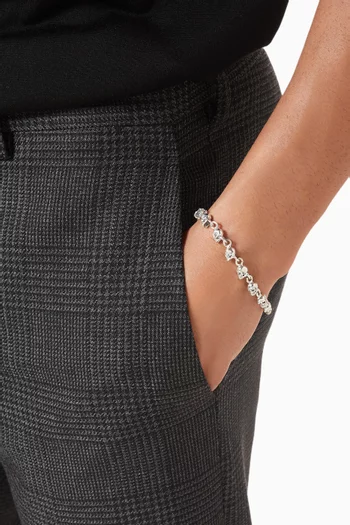 Skull Bracelet in Sterling Silver