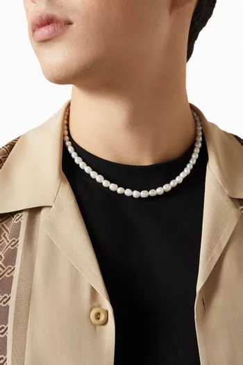 Pearl Necklace in Sterling Silver