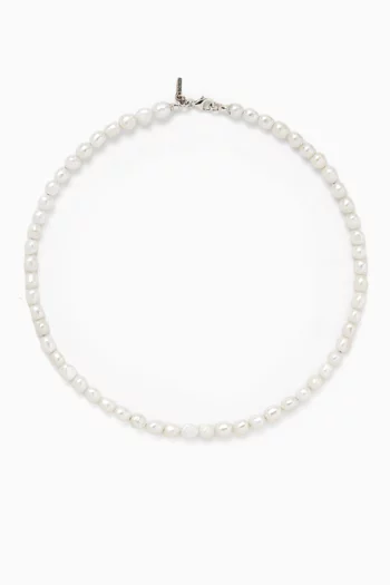 Pearl Necklace in Sterling Silver