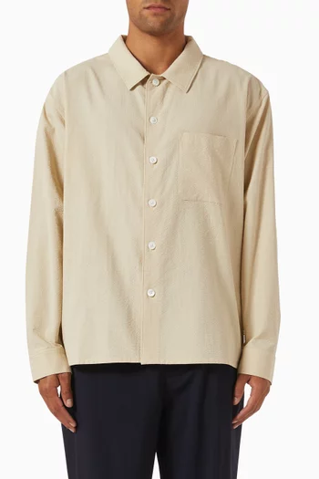 Button-up Shirt in Seersucker