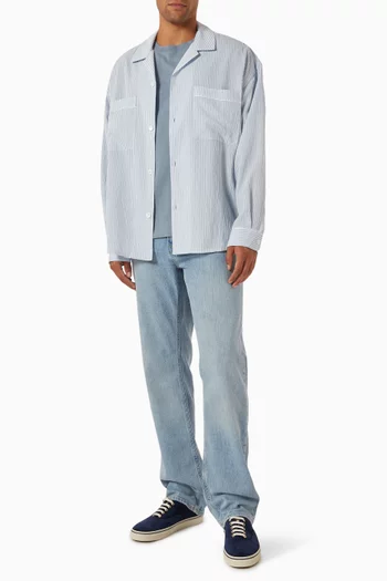 Striped Shirt in Rayon-blend