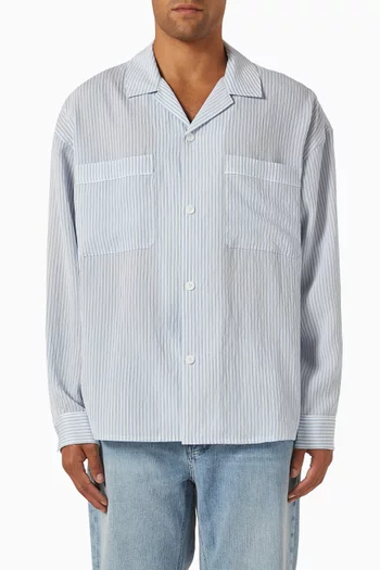 Striped Shirt in Rayon-blend