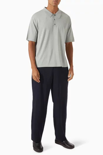 Polo Sweater in Silk & Cotton