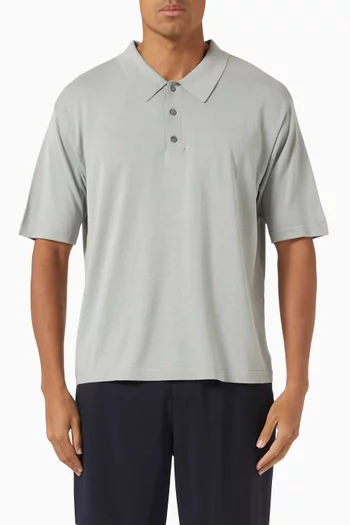 Polo Sweater in Silk & Cotton