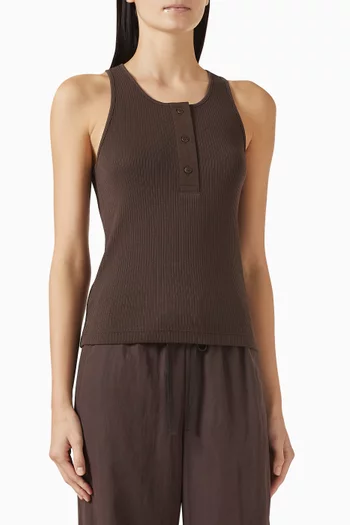 Henley Top in Pima Cotton
