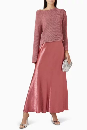 Knit Sweater in Coated Cotton Blend