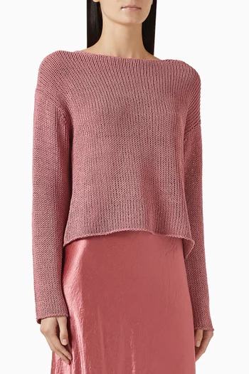 Knit Sweater in Coated Cotton Blend