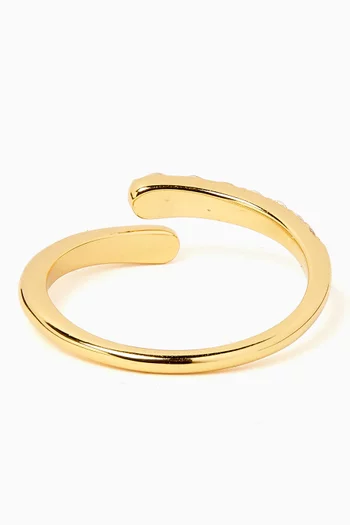 Orbit Crystal Ring in 18kt Gold Plated Sterling Silver