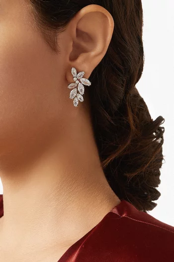 Petite Fallen Leaf Earrings in Sterling Silver